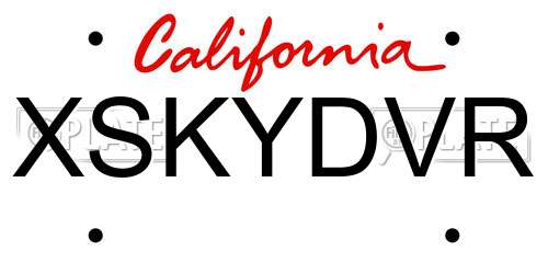 XSKYDVR California License Plate