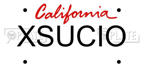 XSUCIO California License Plate