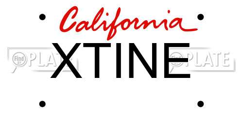 XTINE California License Plate