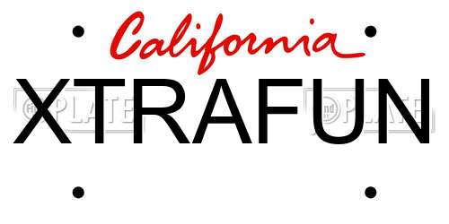 XTRAFUN California License Plate
