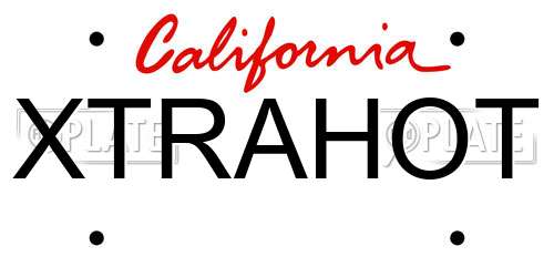 XTRAHOT California License Plate