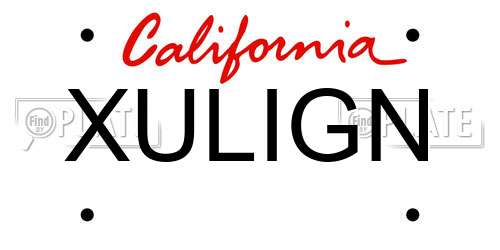 XULIGN California License Plate