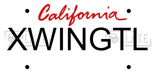 XWINGTL California License Plate