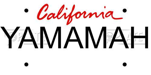 YAMAMAH California License Plate