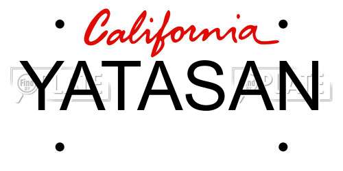 YATASAN California License Plate