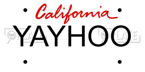 YAYHOO California License Plate