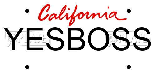 YESBOSS California License Plate