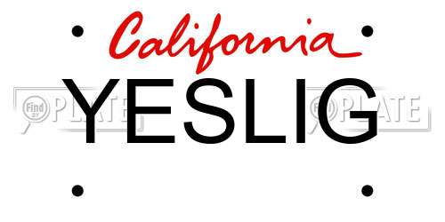 YESLIG California License Plate