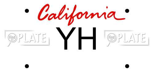 YH California License Plate
