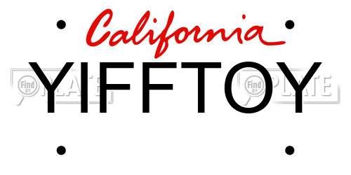 YIFFTOY California License Plate