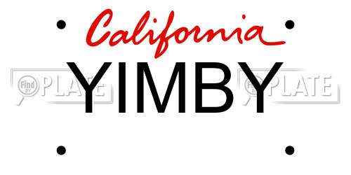 YIMBY California License Plate