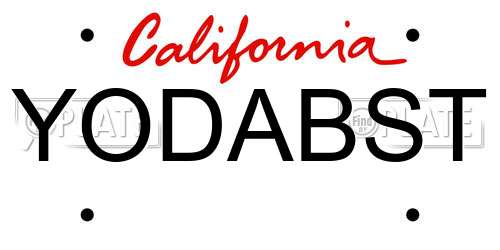 YODABST California License Plate