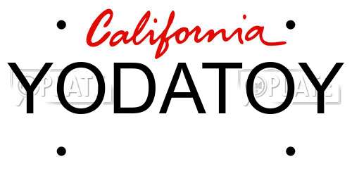 YODATOY California License Plate