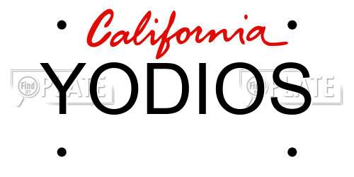 YODIOS California License Plate