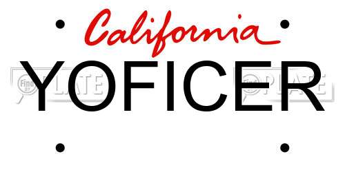 YOFICER California License Plate