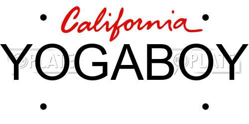 YOGABOY California License Plate