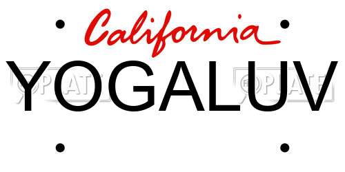 YOGALUV California License Plate