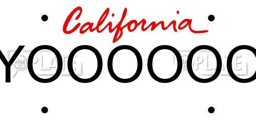 YOOOOOO California License Plate