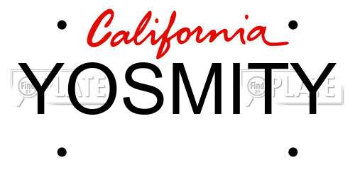 YOSMITY California License Plate