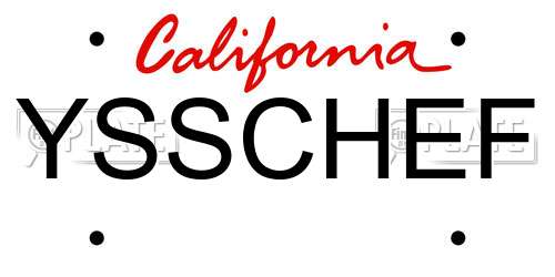 YSSCHEF California License Plate