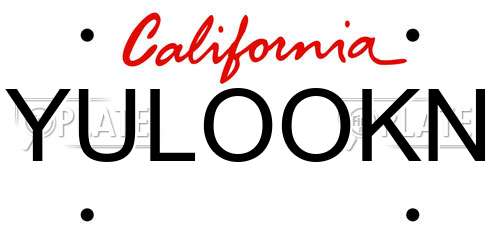 YULOOKN California License Plate