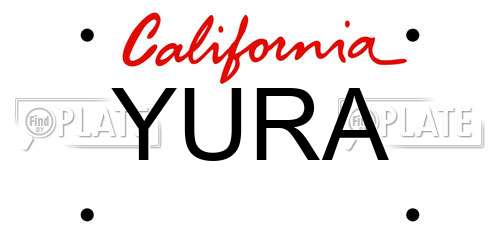 YURA California License Plate