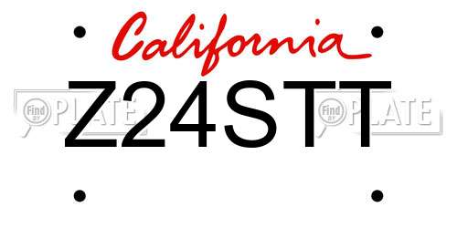Z24STT California License Plate