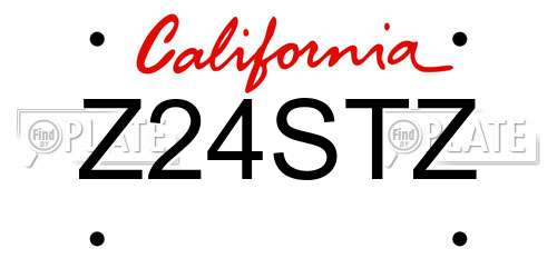 Z24STZ California License Plate