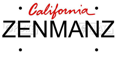 ZENMANZ California License Plate