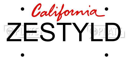 ZESTYLD California License Plate
