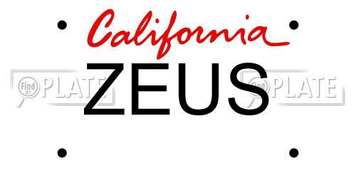 Reports For Plate Number ZEUS In California, United States