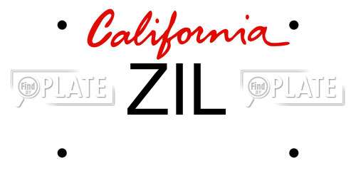 ZIL California License Plate