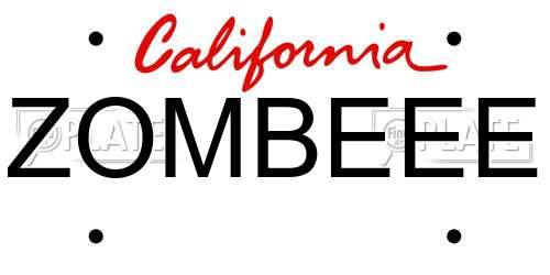 ZOMBEEE California License Plate