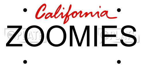 ZOOMIES California License Plate