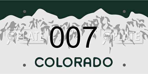 007 Colorado License Plate