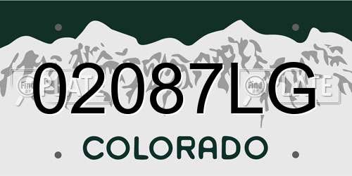 02087LG Colorado License Plate