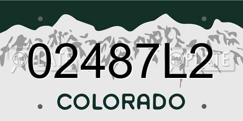 02487L2 Colorado License Plate
