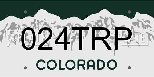 024TRP Colorado License Plate