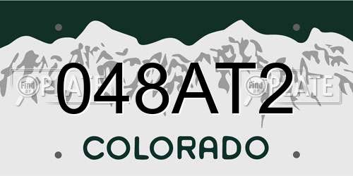 048AT2 Colorado License Plate