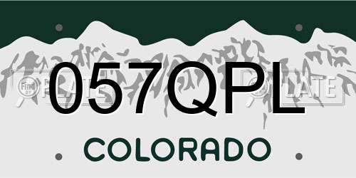 057QPL Colorado License Plate