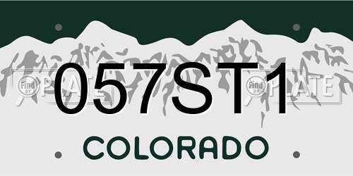 057ST1 Colorado License Plate