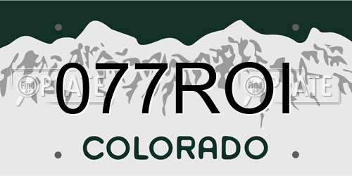 077ROI Colorado License Plate