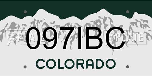 097IBC Colorado License Plate