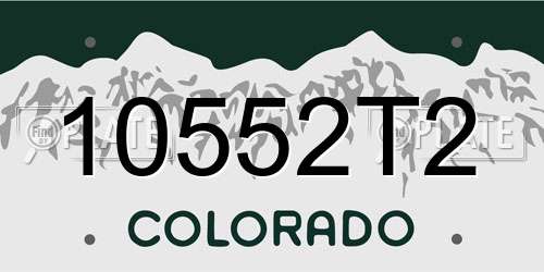 10552T2 Colorado License Plate