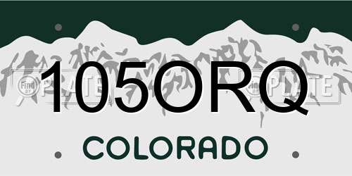 105ORQ Colorado License Plate
