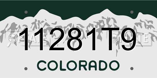 11281T9 Colorado License Plate
