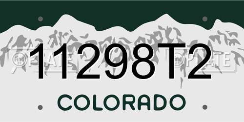 11298T2 Colorado License Plate
