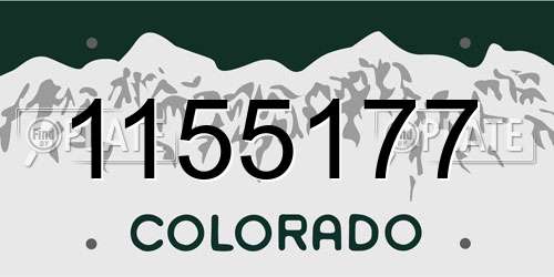 1155177 Colorado License Plate