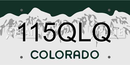 115QLQ Colorado License Plate