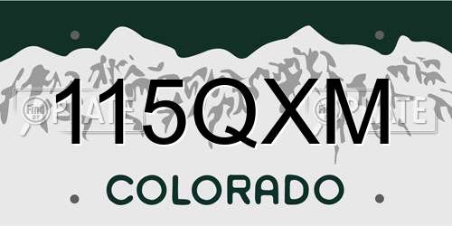 115QXM Colorado License Plate
